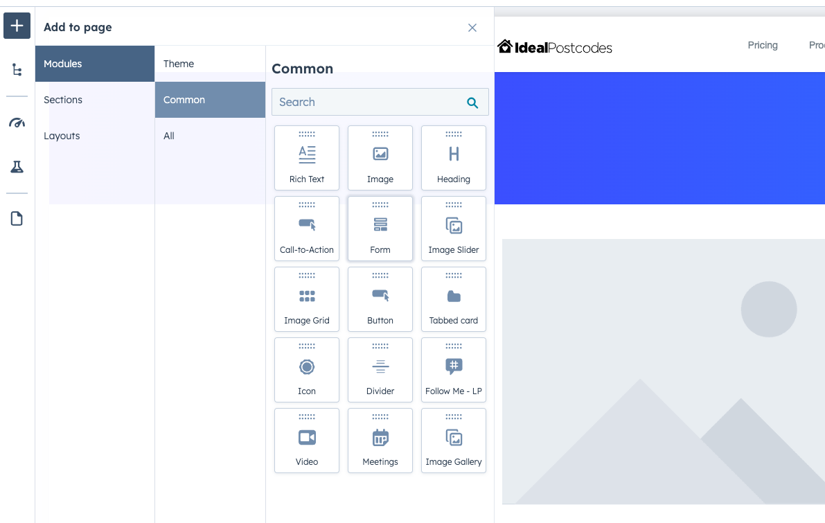 Display form with a form module